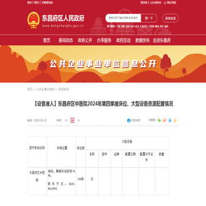 东昌府区中医院 - 资质标识 - 【设备准入】东昌府区中医院2024年第四季度床位、大型设备资源配置情况